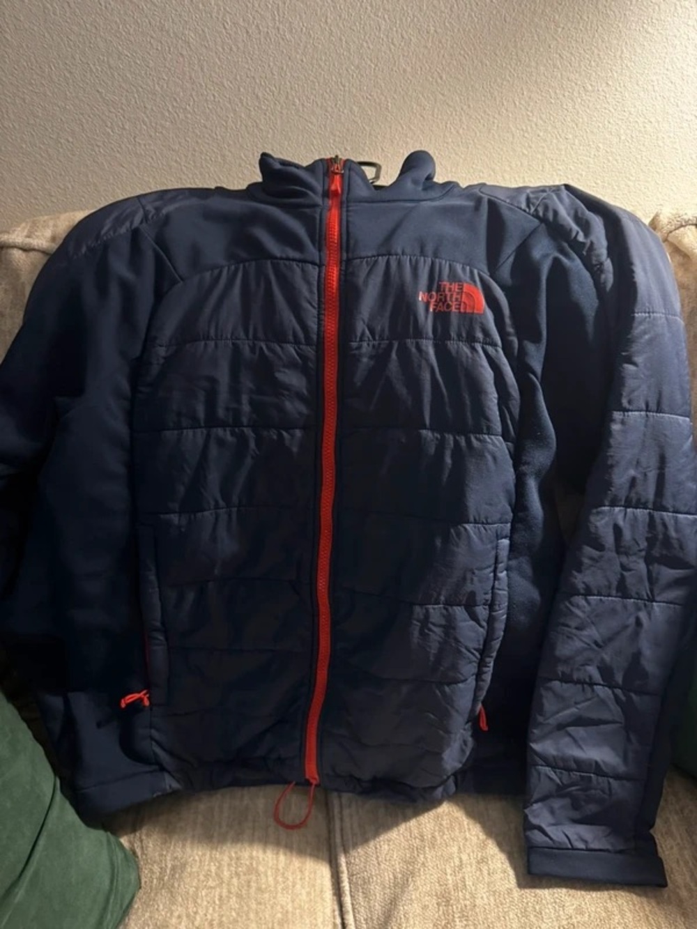 The North Face Black Jacket with Yellow Logo Tag